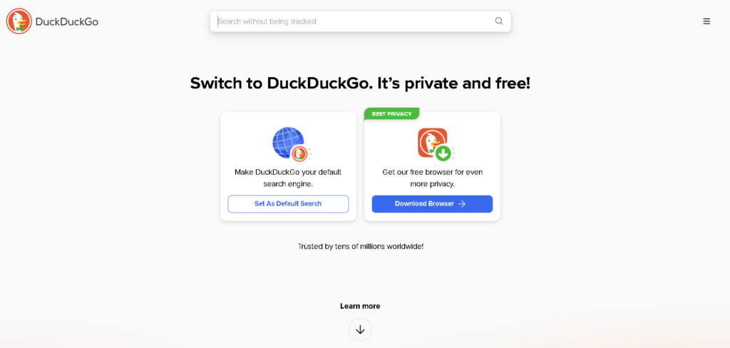 DuckDuckGo integritetssökmotor