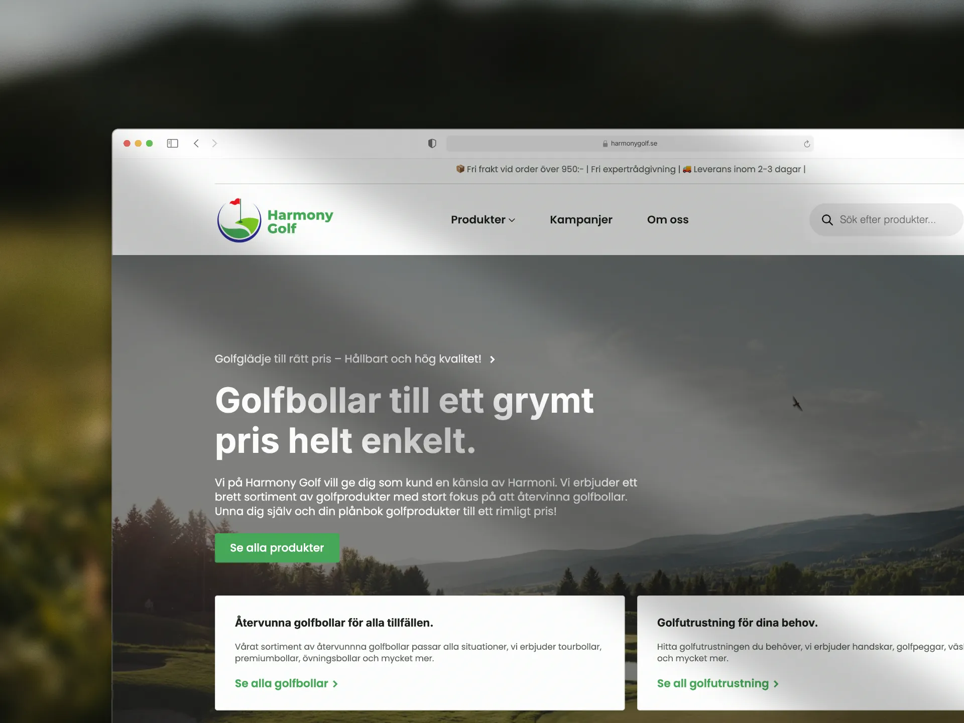 Harmonygolf ehandel case